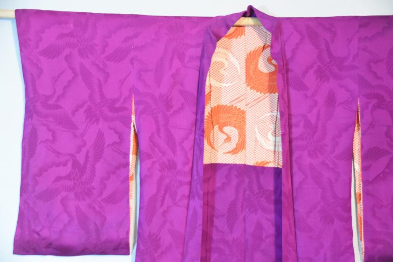 Japanese Vintage Silk Jacquard Haori Jacket - Image 9