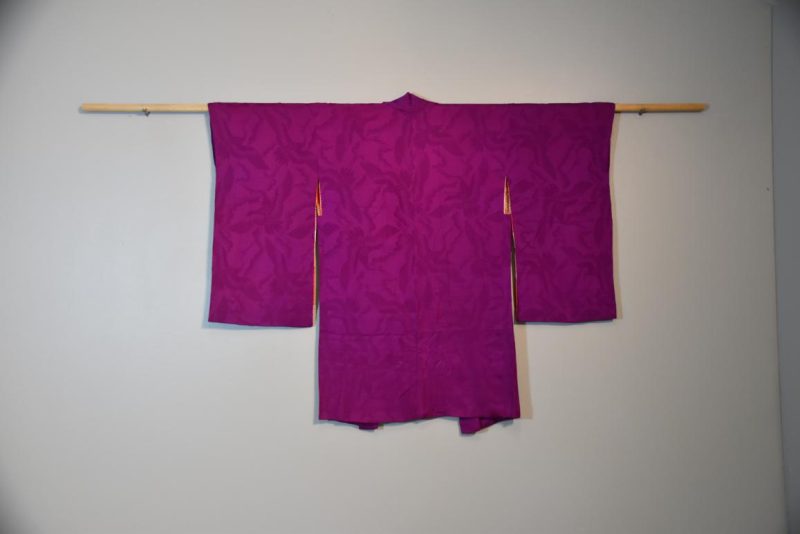 Japanese Vintage Silk Jacquard Haori Jacket - Image 4