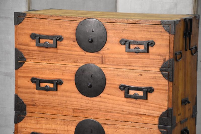 Antique 2 Section Clothing Chest 4 Drawers Width:880mm - Image 2