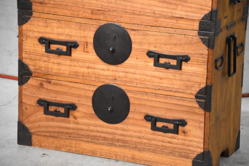 Antique 2 Section Clothing Chest 4 Drawers Width:880mm - Image 13