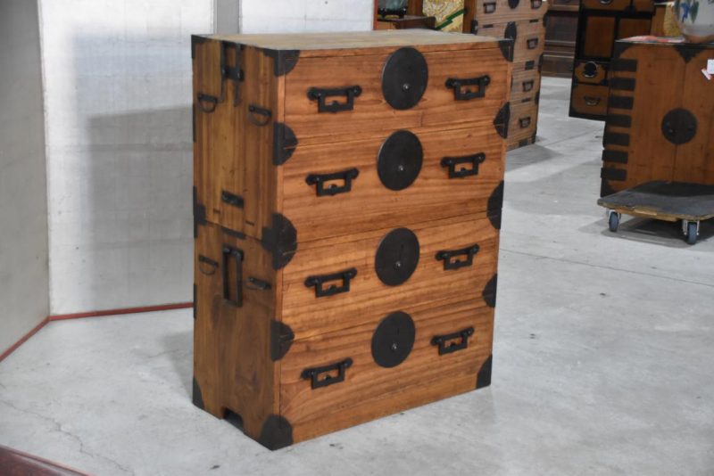 Antique 2 Section Clothing Chest 4 Drawers Width:880mm - Image 5