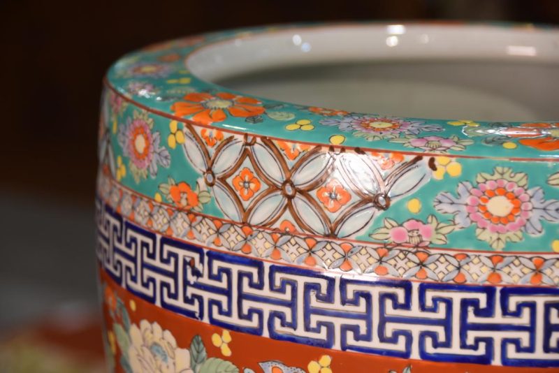 Coloured Imari Hibachi Width:310mm - Image 6