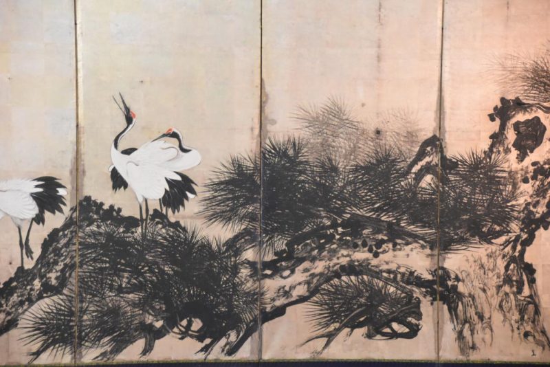 Pine and Cranes on Silver Screen Width:3680mm - Image 7