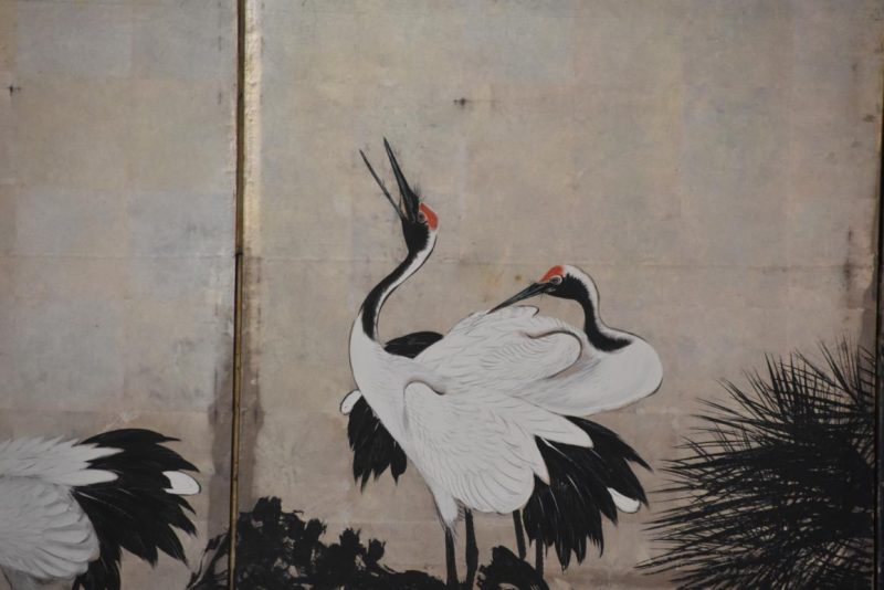 Pine and Cranes on Silver Screen Width:3680mm - Image 6