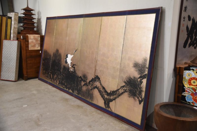 Pine and Cranes on Silver Screen Width:3680mm's - Image 4