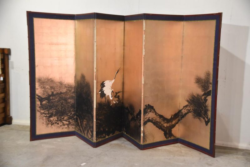 Pine and Cranes on Silver Screen Width:3680mm's - Image 3