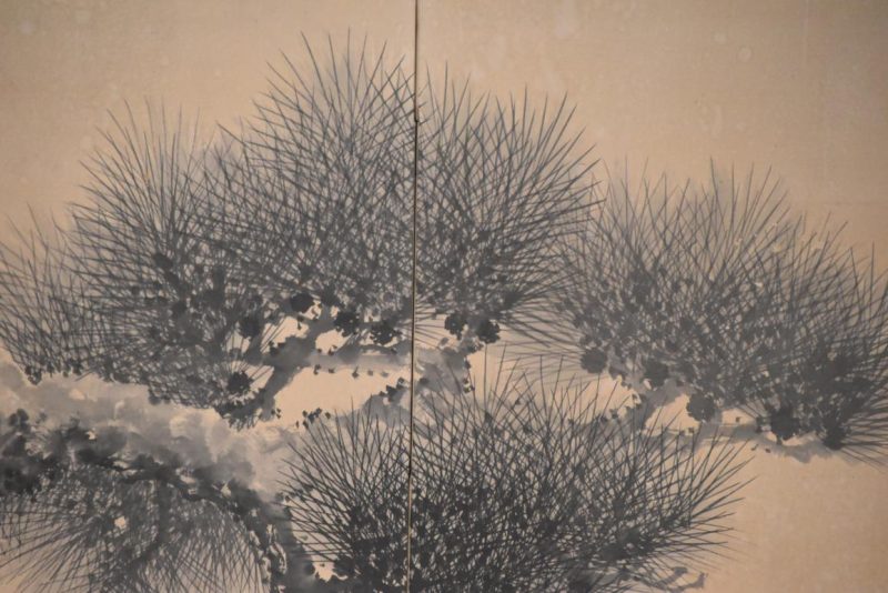 Sumi-E (Ink brush) Japanese Pine 6 Panel Screen Width:3780mm's - Image 8