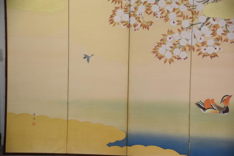 Cherry Blossom and Ducks 6 Panel Screen Width:3680mm - Image 10