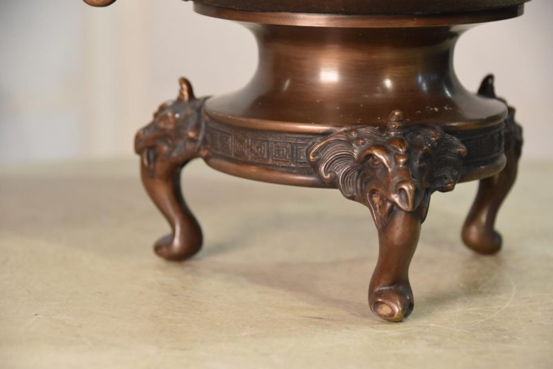 Japanese Cast Bronze Usubata Vase Width:330mm - Image 6