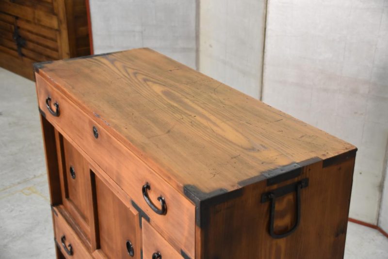 Choba Dansu Traditional Japanese Merchant Chest Width:955mm - Image 9
