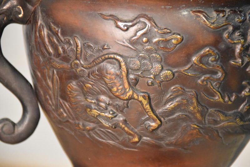 Japanese Cast Bronze Usubata Vase Width:391mm - Image 11