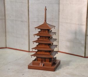 Hardwood Japanese Pagoda Height:1020mm