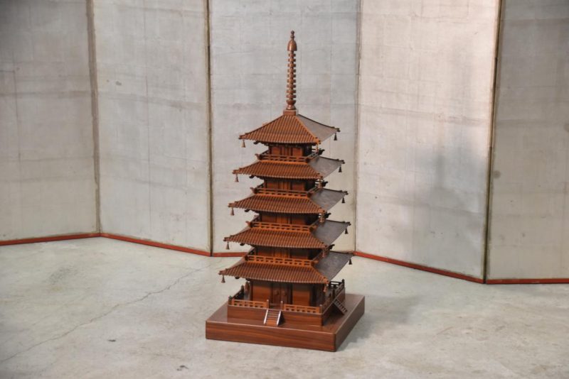 Hardwood Japanese Pagoda Height:1020mm