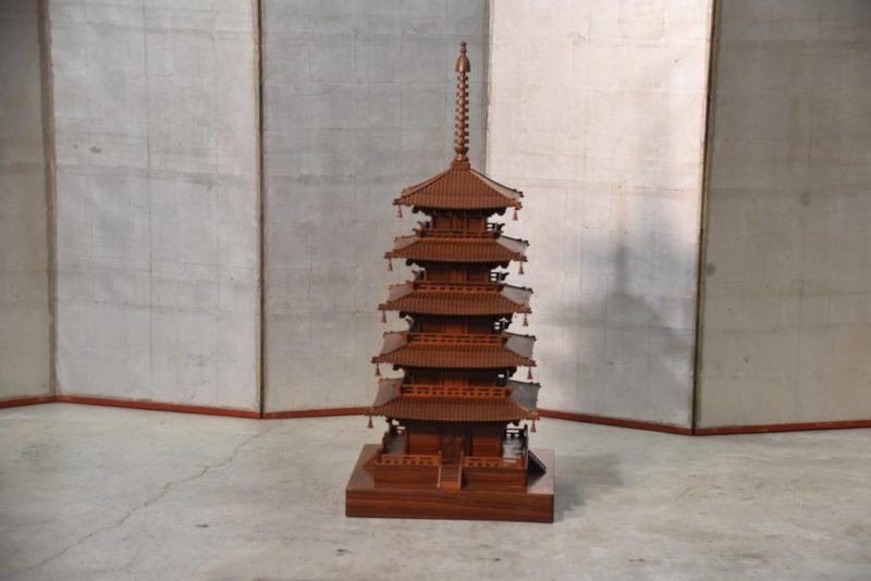 Hardwood Japanese Pagoda Height:1020mm - Image 2