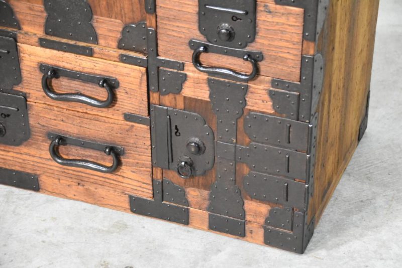 Edo Period Tokyo Region Merchant Chest Width:730mm - Image 6
