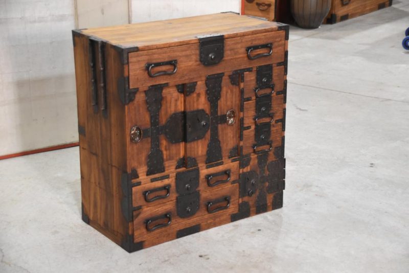 Edo Period Tokyo Region Merchant Chest Width:730mm - Image 17