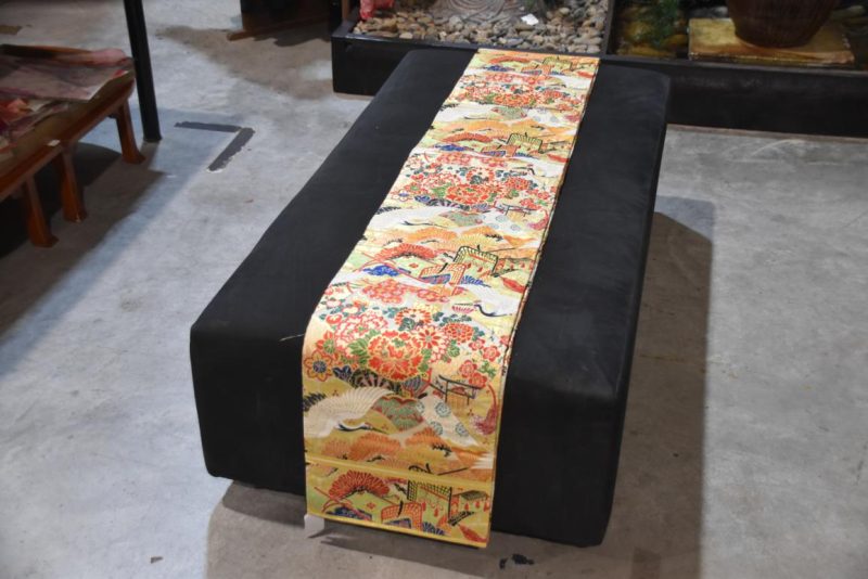 Vintage Japanese Maru Obi Sash Width:4000mm