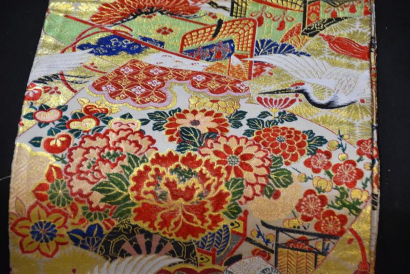 Vintage Japanese Maru Obi Sash Width:4000mm - Image 2