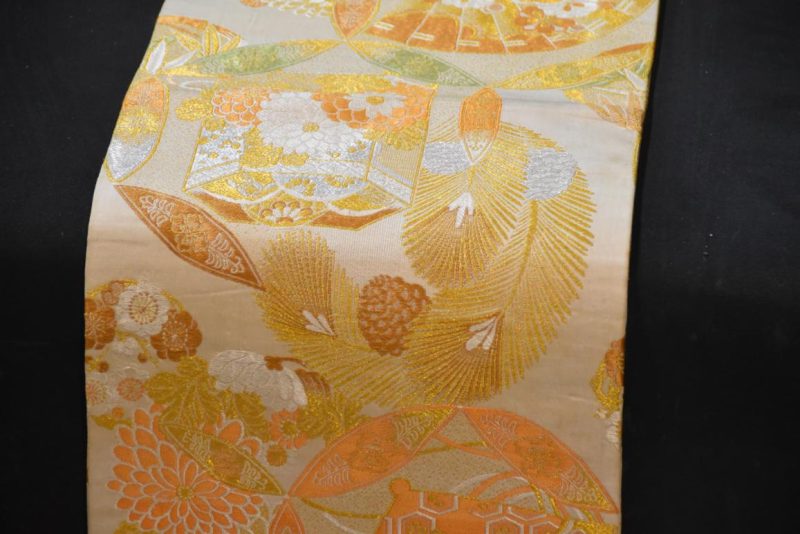 Vintage Japanese Maru Obi Sash Width:4000mm - Image 2