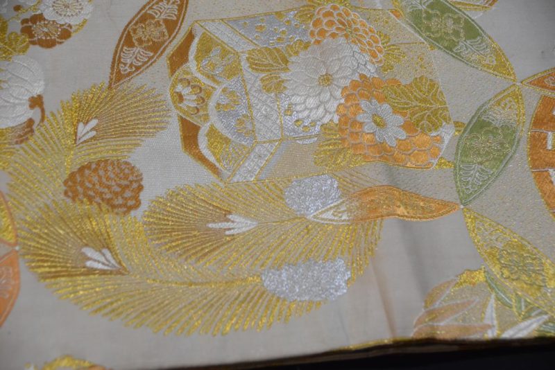 Vintage Japanese Maru Obi Sash Width:4000mm - Image 7