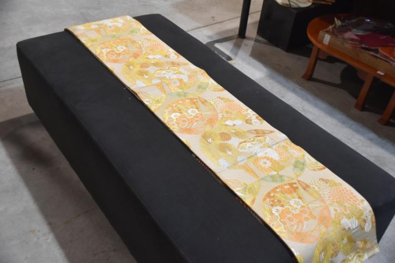 Vintage Japanese Maru Obi Sash Width:4000mm - Image 6