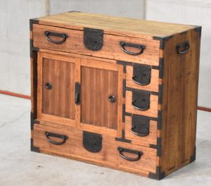 Meiji Period Choba Dansu Merchant Chest Width:760mm