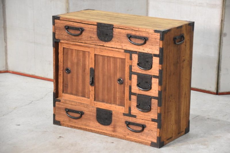 Meiji Period Choba Dansu Merchant Chest Width:760mm