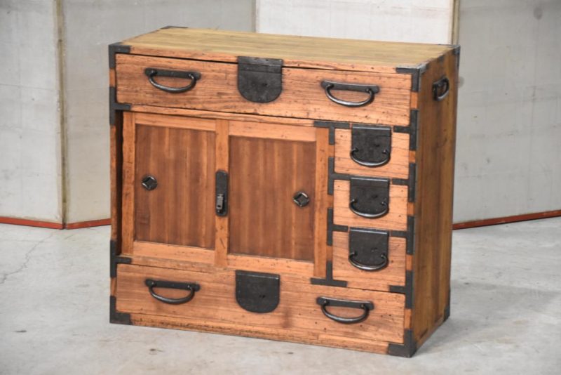 Meiji Period Choba Dansu Merchant Chest Width:760mm - Image 11
