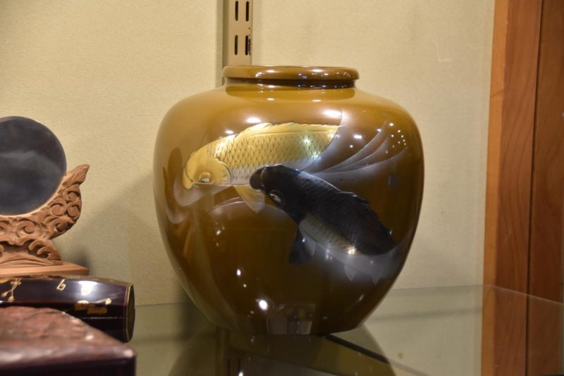 Japanese Bronze Koi Vase Width:240mm - Image 3