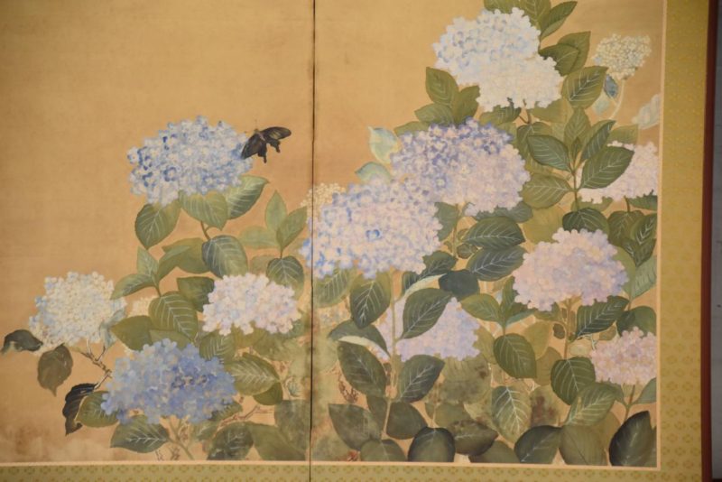 Vintage Japanese Hydrangeas and Butterflies Screen Width:1620mm's - Image 2