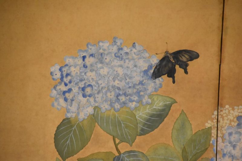 Vintage Japanese Hydrangeas and Butterflies Screen Width:1620mm's - Image 9