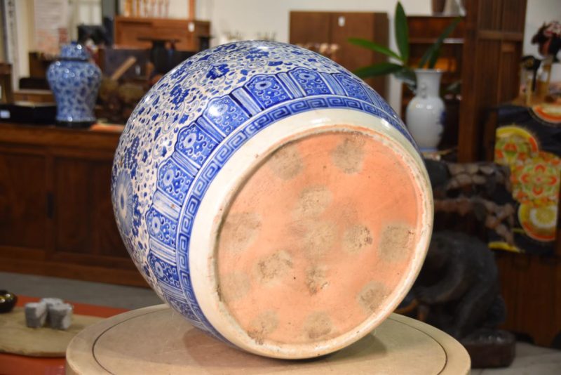 Antique Japanese Blue and White Porcelain Hibachi Width:440mm - Image 6