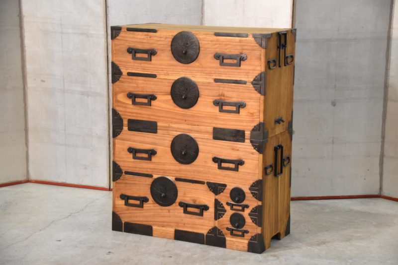Antique 2 Section Clothing Chest 6 Drawers Width:885mm - Image 2