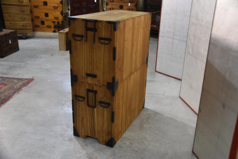 Antique 2 Section Clothing Chest 6 Drawers Width:885mm - Image 6