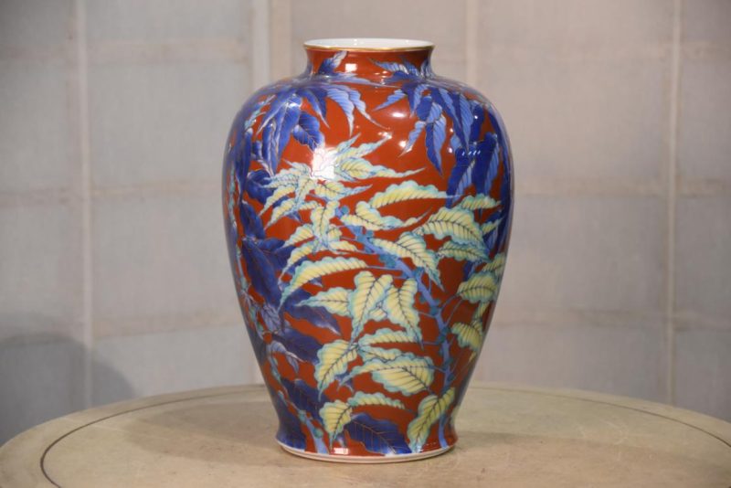 Japanese Koransha Pottery Vase Width:230mm