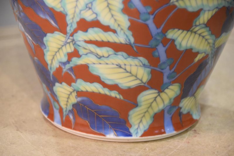 Japanese Koransha Pottery Vase Width:230mm - Image 10