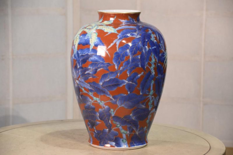 Japanese Koransha Pottery Vase Width:230mm - Image 9
