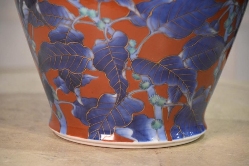 Japanese Koransha Pottery Vase Width:230mm - Image 7