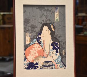 Japanese Hanga Wood Block Print Frame Height: 505mm