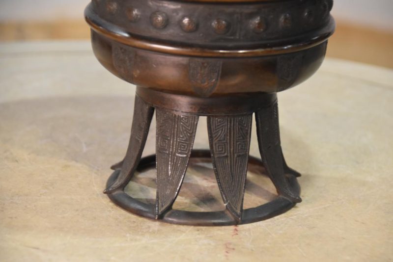 Enshu Usabata Bronze Vase Width:235mm - Image 5