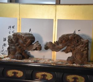 Edo Period Baku (Bad Dream Eaters) Wooden Heads from a Temple Width:1300mm