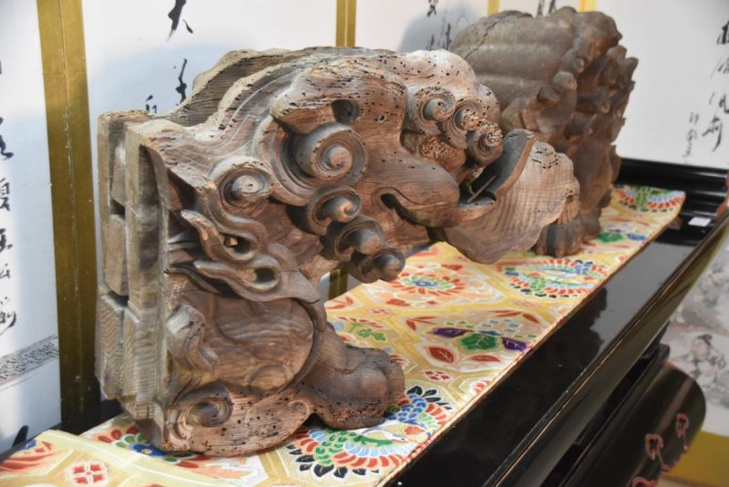 Edo Period Baku (Bad Dream Eaters) Wooden Heads from a Temple Width:1300mm - Image 8