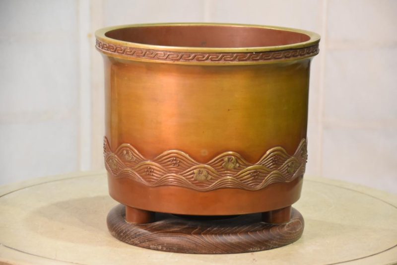 Japanese Cast Bronze Hibachi Width:265mm