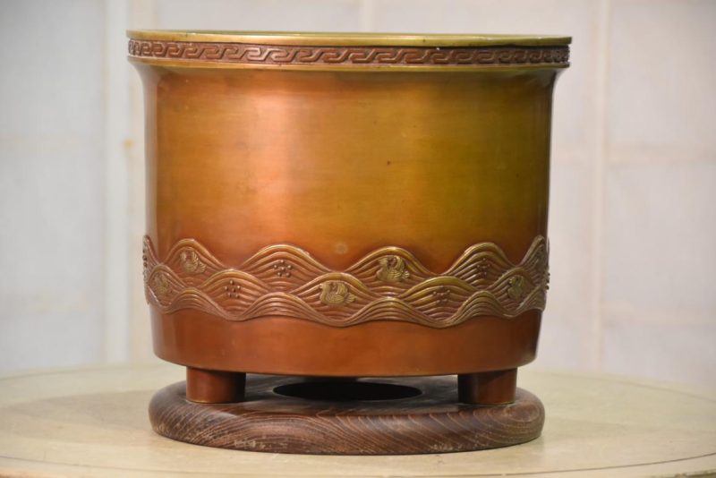 Japanese Cast Bronze Hibachi Width:265mm - Image 9