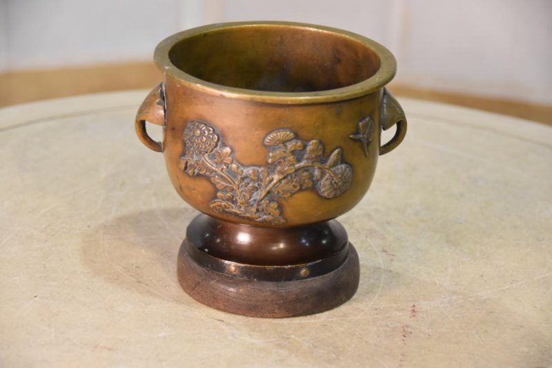 Japanese Cast Bronze Koro Incense Burner Width:150mm - Image 7
