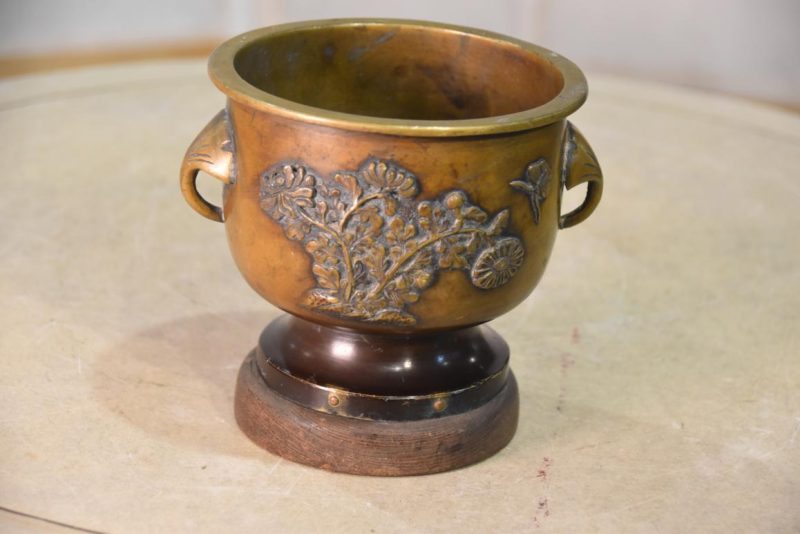 Japanese Cast Bronze Koro Incense Burner Width:150mm - Image 6