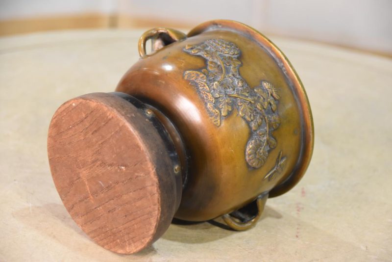 Japanese Cast Bronze Koro Incense Burner Width:150mm - Image 4