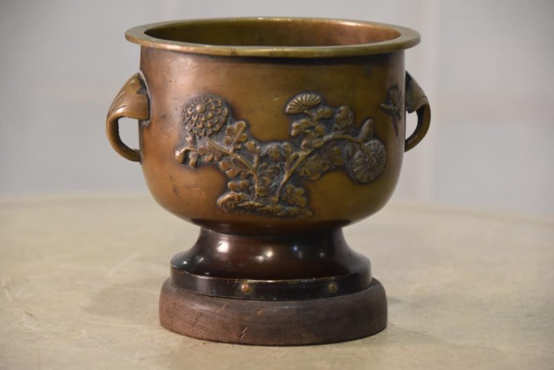 Japanese Cast Bronze Koro Incense Burner Width:150mm - Image 2