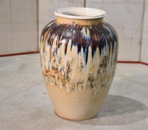 Large Shigaraki Pottery Drip Glaze Tsubo Urn Height:800mm
