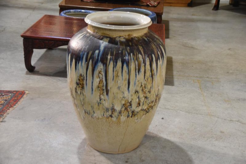 Large Shigaraki Pottery Drip Glaze Tsubo Urn Height:800mm - Image 7